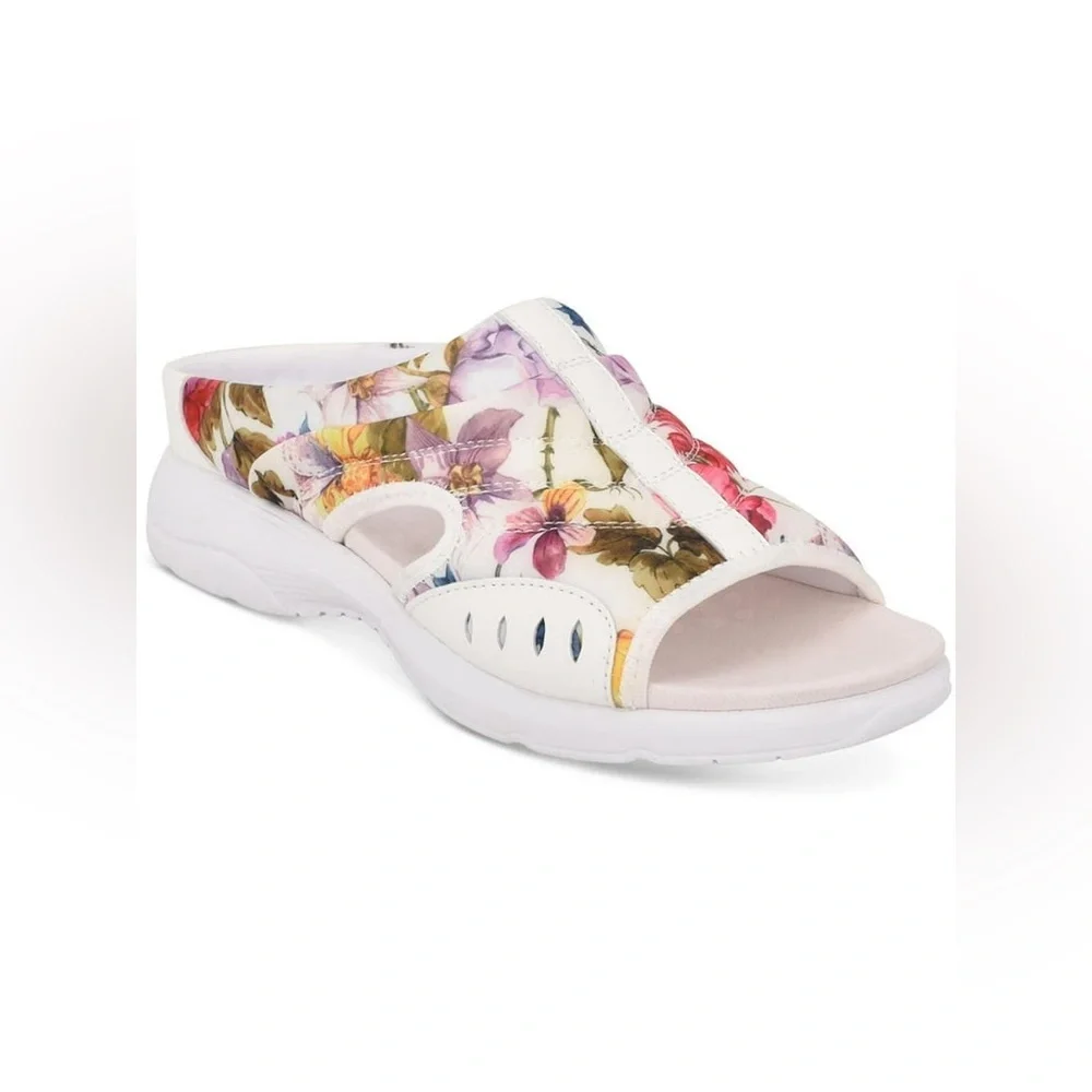 Easy Spirit Gettracker2 Floral Slide Sandals Women’s Size 9 1/2N Comfort Shoes